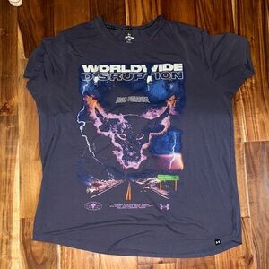 Under Armour Iron Paradise Worldwide Disruption Lightning Graphic Tee Navy